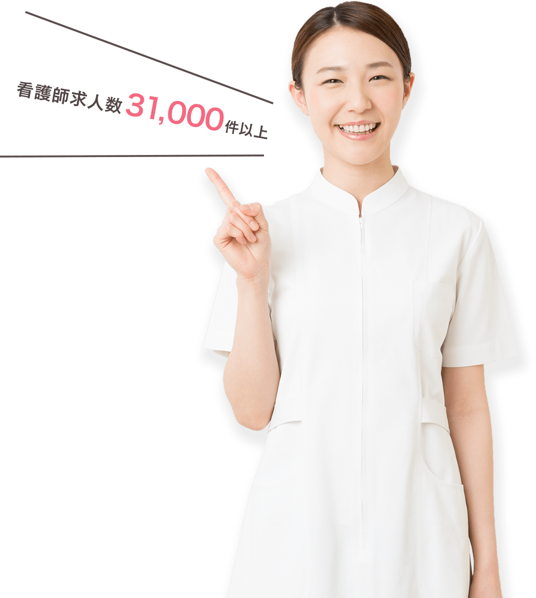 看護師求人数31,000件以上